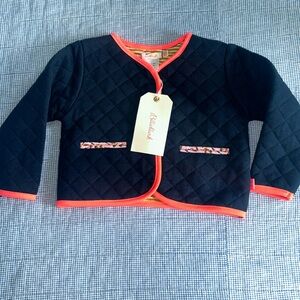 Billieblush 18 month quilted jacket nwt navy and pink